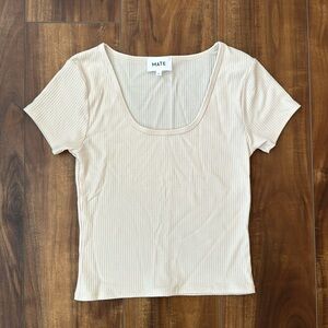 NWOT Tencil Ribbed Baby Tshirt Small Bone